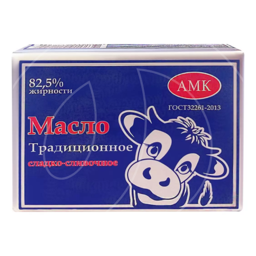 Сливочное масло АМК Традиционное 82,5% 180 г 