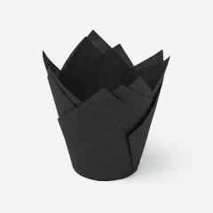 Капсула бумажная тюльпан Чёрный D50 H80 1 шт 