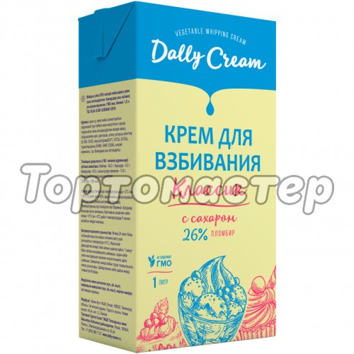 Растительные сливки Dally Cream Классик 26% "Пломбир" 1 л без скидки
