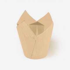 Капсула бумажная тюльпан "Крафт" D50 H90 1 шт Б-101		