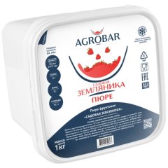 Пюре замороженное AGROBAR Земляника садовая 1 кг 