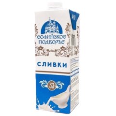 Сливки Софийское подворье 33% 1 л 