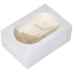 Коробка на 6 капкейков Muf Pro Window White ForGenika ForG MUF 6 PRO I W W