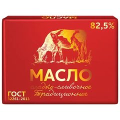 Масло сладко-сливочное несолёное "Золотая корова" 82,5% 200 г 