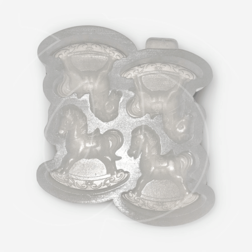 Молд силиконовый "Лошадка-качалка" 3,8х3,8 см 										