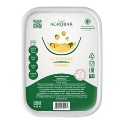 Пюре замороженное AGROBAR Ананас 250 г 