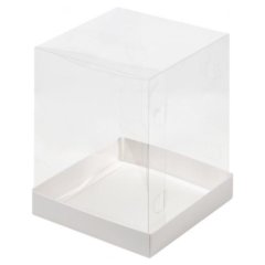 Коробка для шоколадной фигурки белая 10х10х14 см КУ-644