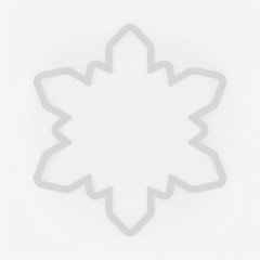 Вырубка пластиковая "Снежинка" 9 см 039