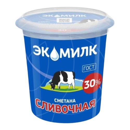 Сметана сливочная Экомилк 30% 300 г 