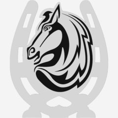 Набор топперов декоративных акриловых "Подкова" Серебро 3,5х4 см 4 шт ТСК402	