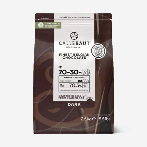 Шоколад горький CALLEBAUT 70,5% 1 кг 70-30-38NV-595,  70-30-38RT-U71 фасовка