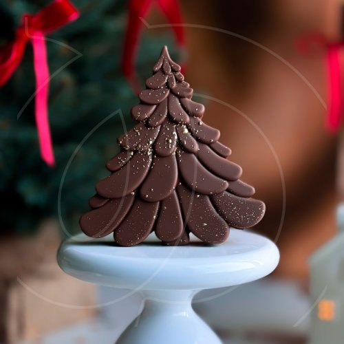 Молд силиконовый "Ёлка большая" 11,3х10,5 см 										